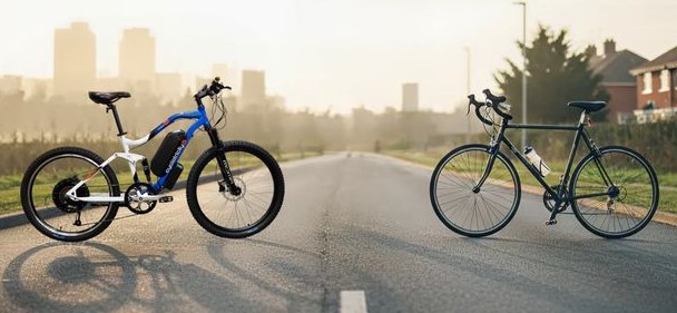 Electric and traditional cycles used for daily commuting in Pune traffic
