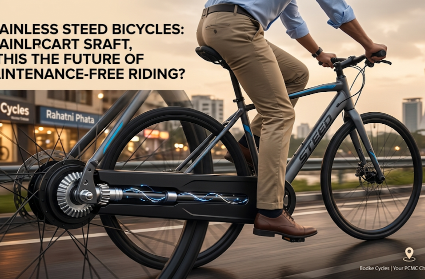 Steed chainless bicycle featuring innovative shaft drive technology for maintenance-free urban commuting.