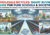 Bulk bicycle fleet supplied for schools, housing societies, NGOs, and corporate organizations in Pune.